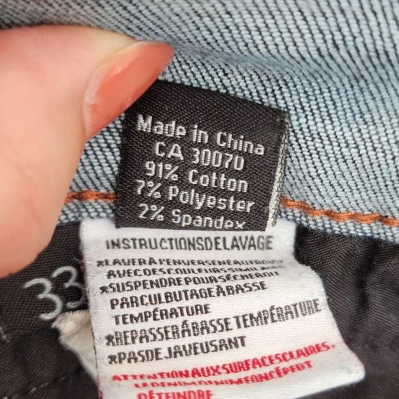 Black Bull Jeans Men's Size 33 Blue Denim Straight Leg Low Waist Slim Fit - Picture 3 of 13